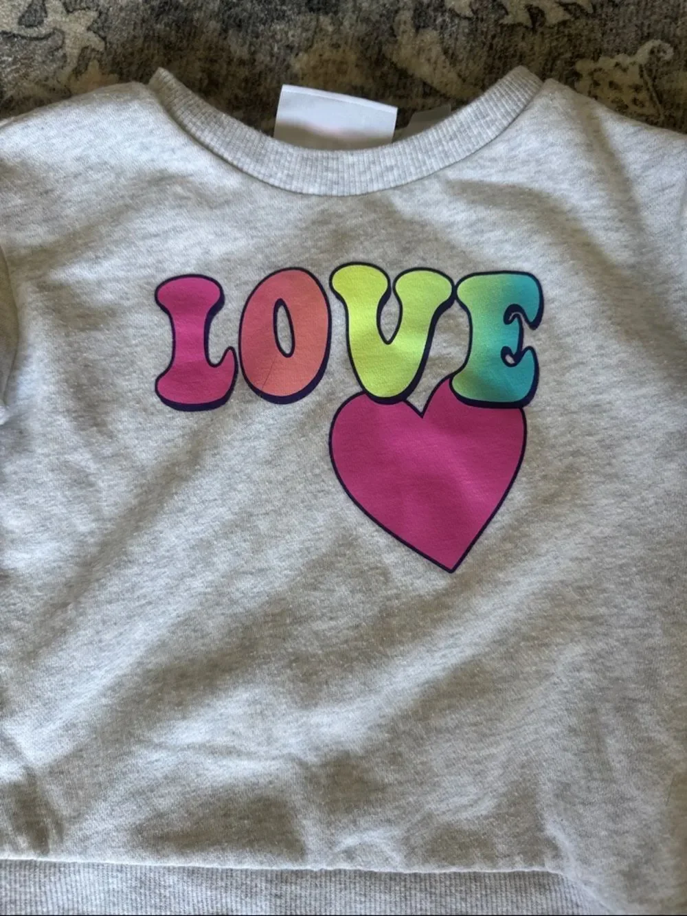 Toddler Grey 'Love' Sweatshirt and Joggers Set